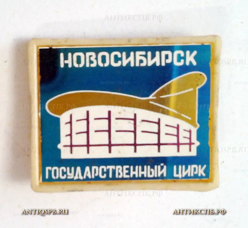 Значок "Новосибирск. Государственный цирк" СССР Вт. пол. ХХ век №2099
